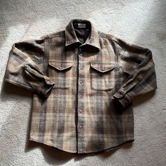 Vintage Northern Spirit Button Down Wool Blend Plaid Shirt - Picture 10 of 12